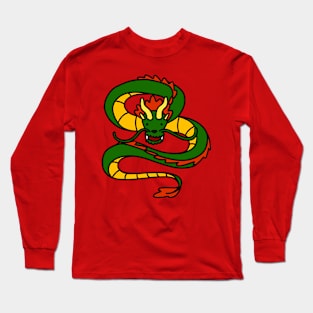 Grinning green dragon Long Sleeve T-Shirt